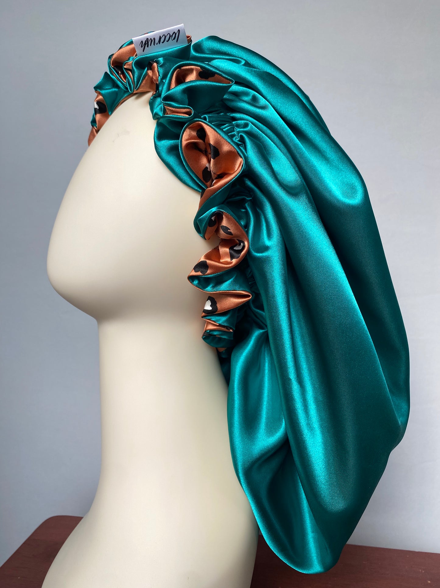 Copper Cheetah and Teal, Size XL: Pre-Made & Ready To Ship